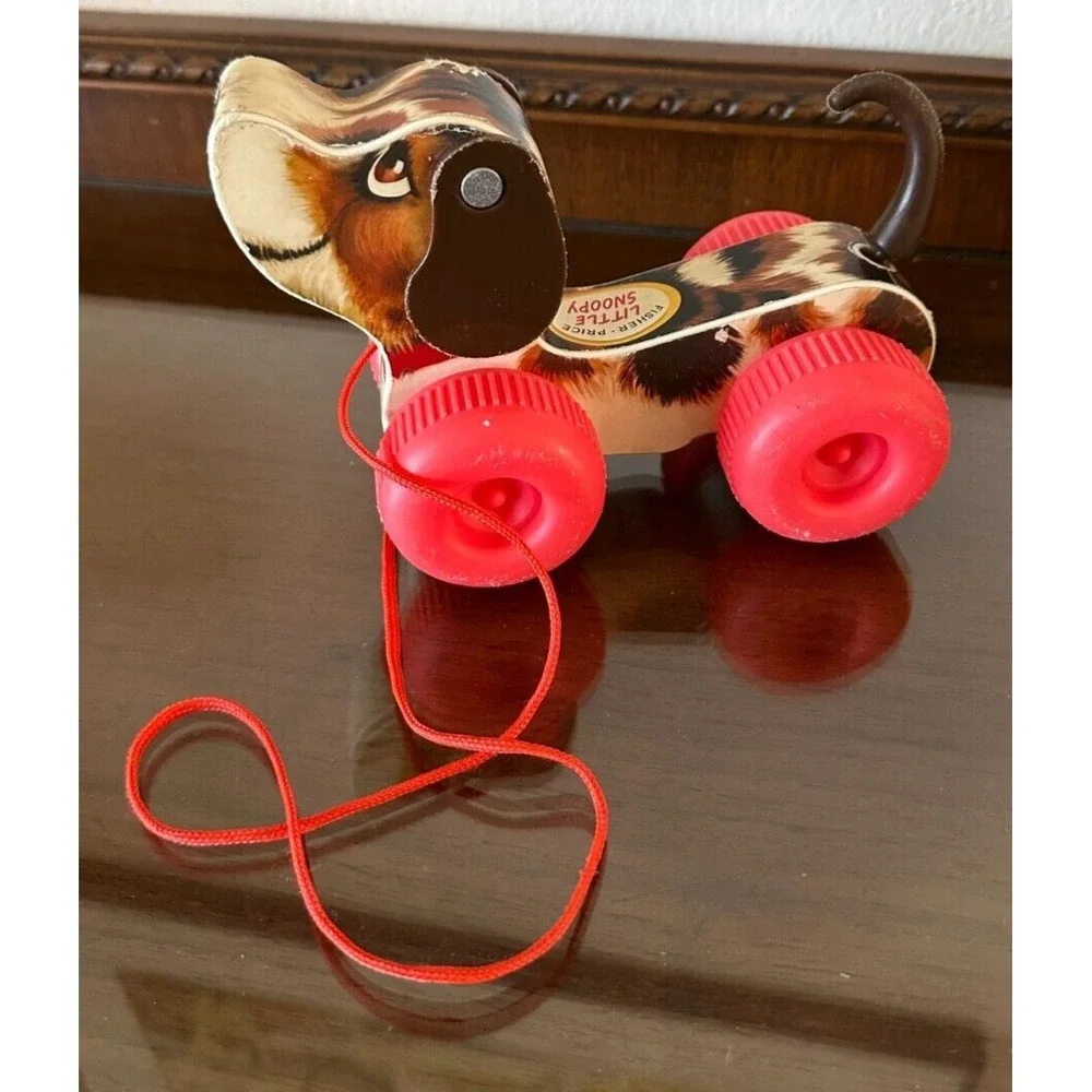 2014 Fisher-Price Little Snoopy Dog Beagle Classic‎ Pull Toy #01650 Collectable